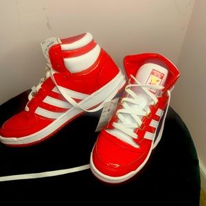 Red Patent Adidas